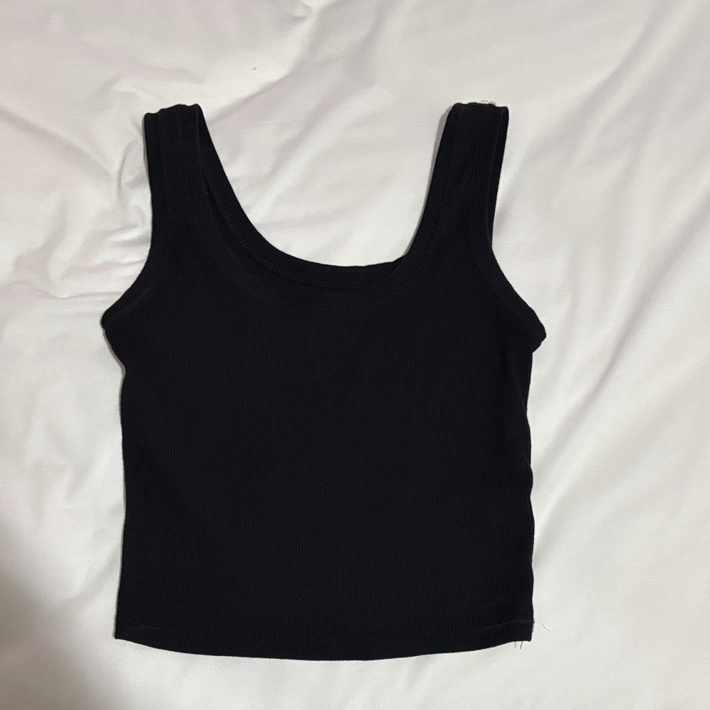 Wild Fable Black Ribbed Tank Top